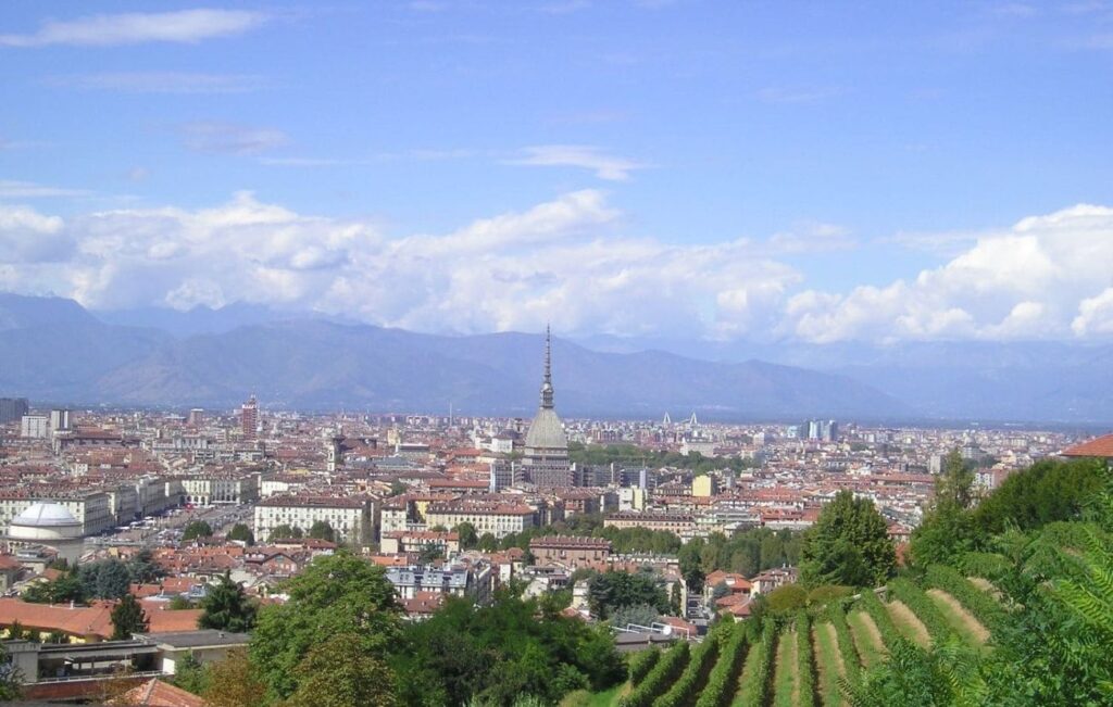 Panorama de Turin depuis la Villa della Regina
