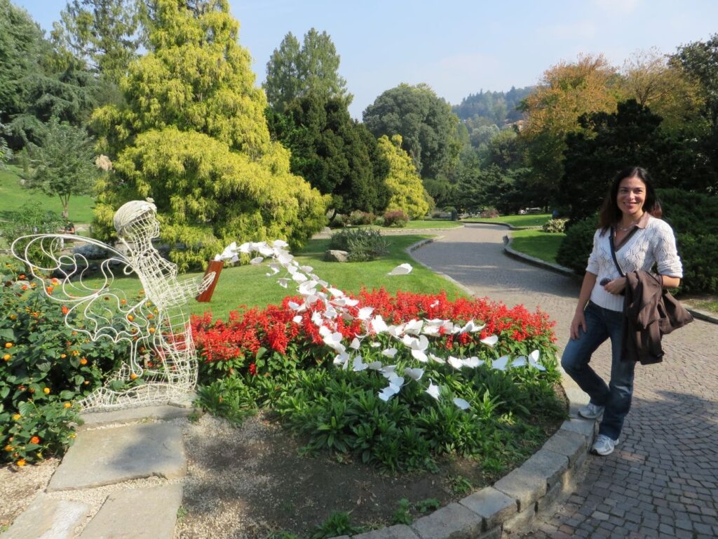 Les jardins du parc du Valentino à Turin