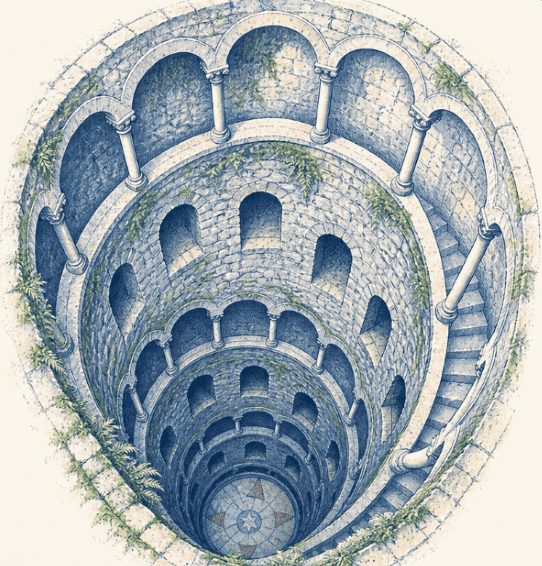 Illustration du Puits initiatique de la Quinta da Regaleira.