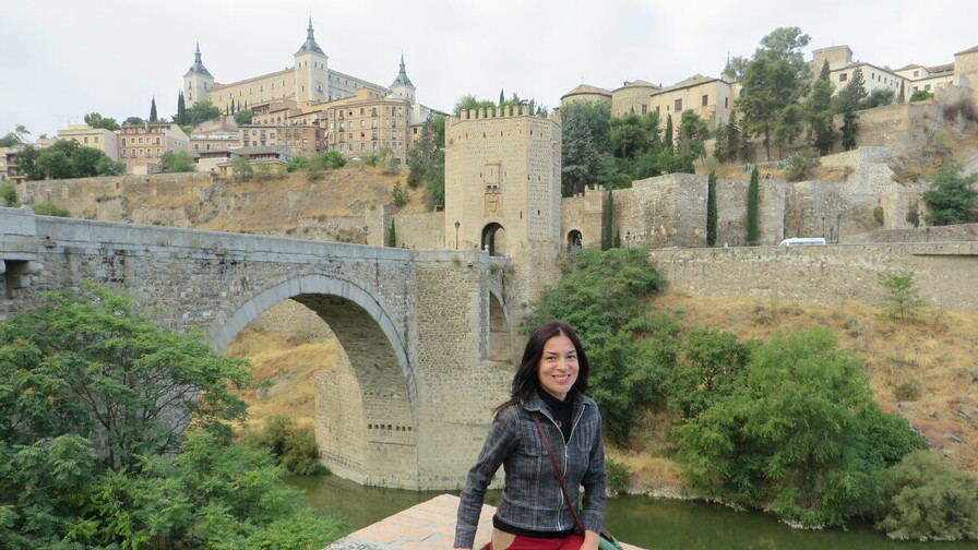 Veduta del ponte di Alcántara e dell’Alcázar di Toledo
