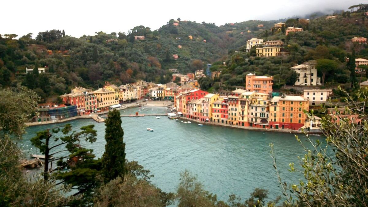 Veduta panoramica di Portofino in Liguria